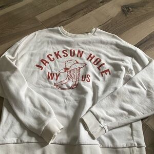 White Graphic Women’s Sweater